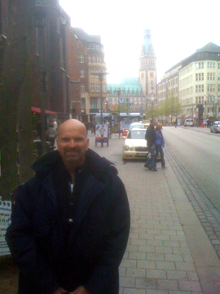 Walking around downtown Hamburg