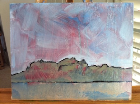 Artist Tired After Painting Two Phoenix Mountains.