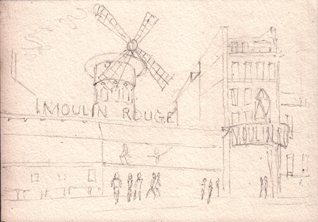 Moulin Rouge- Painting in progress – sketch #1