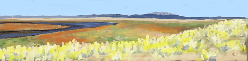 Distant View of the Sangre de Cristo Mountains