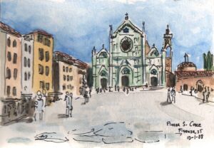 Piazza Santa Croce in Florence, Italy